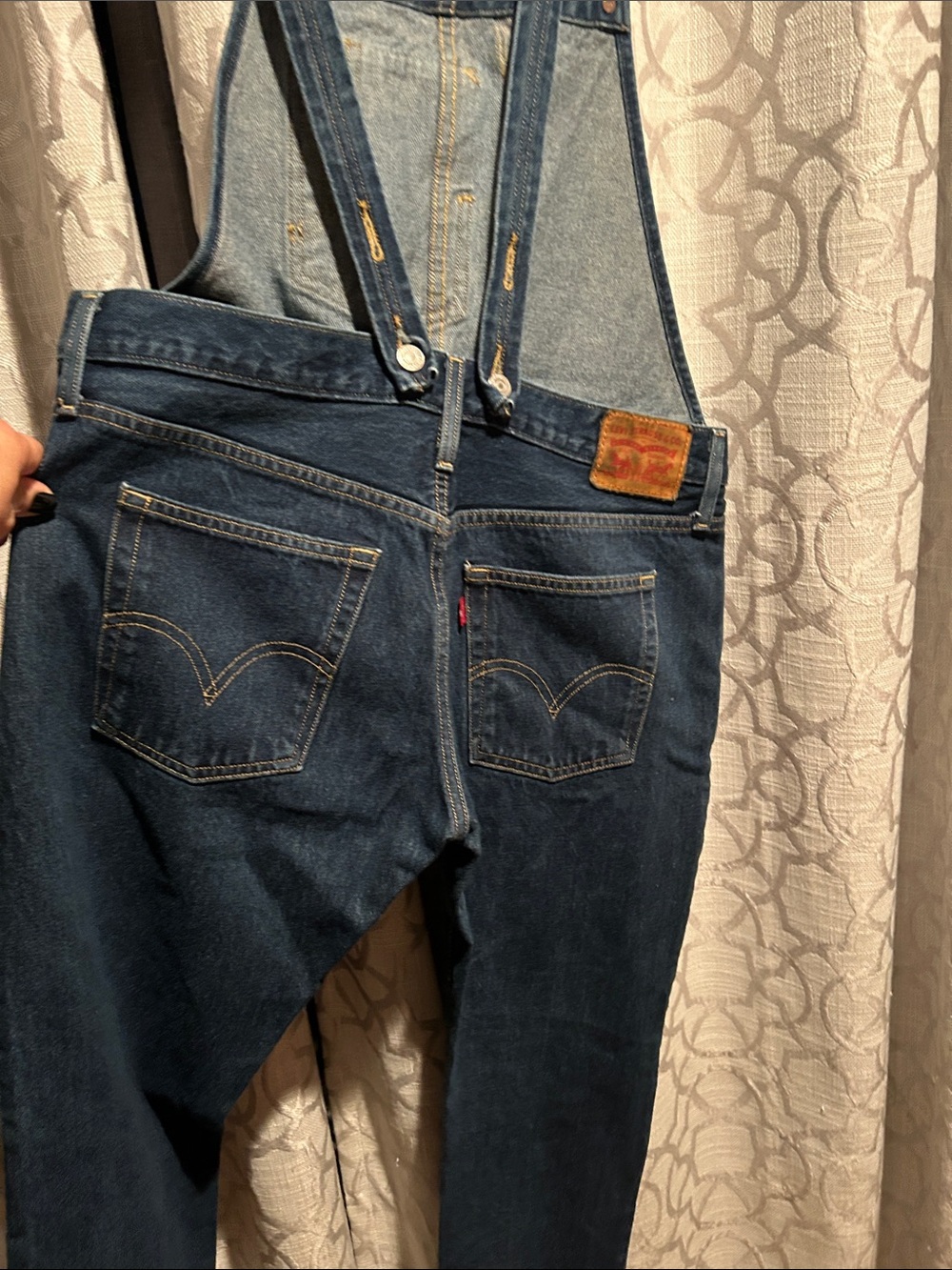 Levi's Indigo Blue Denim Overalls with Signature Patch - Picture 4 of 5